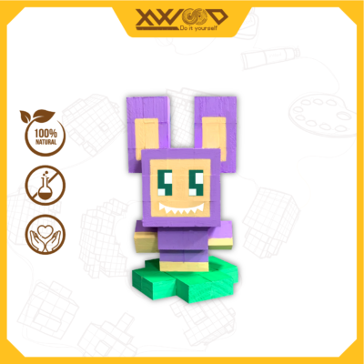 Bộ lắp ghép viên gỗ sáng tạo Labubu size M