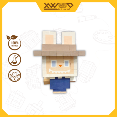 Bộ lắp ghép viên gỗ sáng tạo Labubu size M