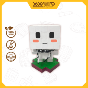Bộ lắp ghép viên gỗ sáng tạo thỏ 7 màu size M