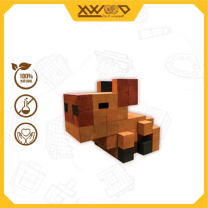Bộ lắp ghép viên gỗ sáng tạo Capybara size s