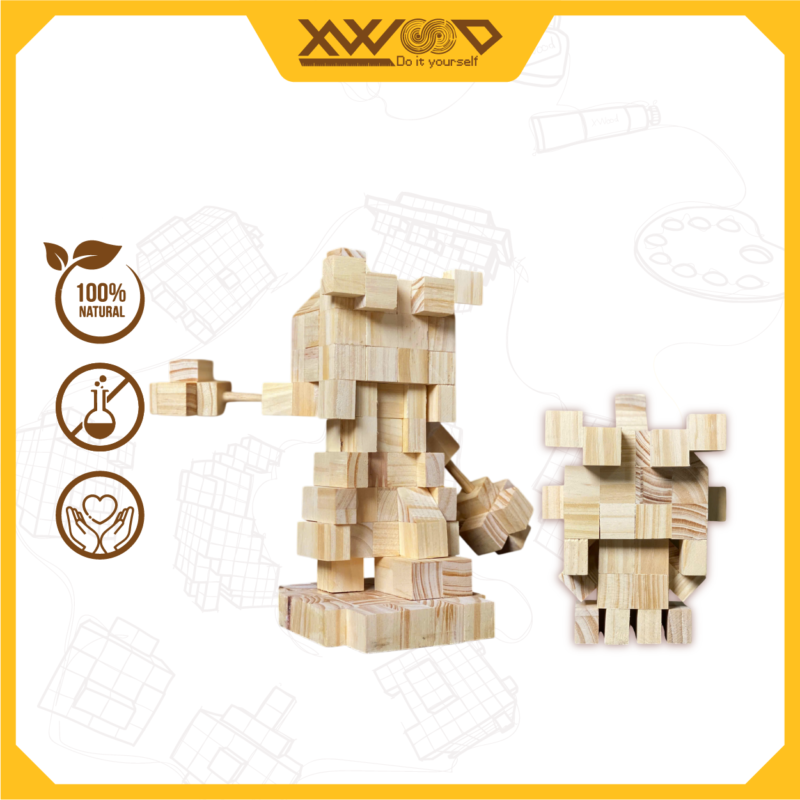 bộ viên gỗ sáng tạo ngao bính